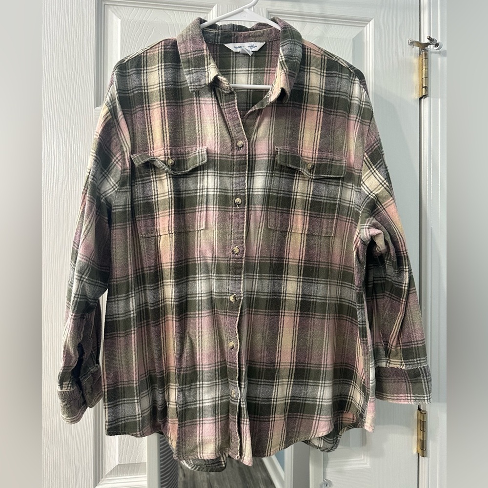 Old Navy The Boyfriend Flannel Shirt size XL
